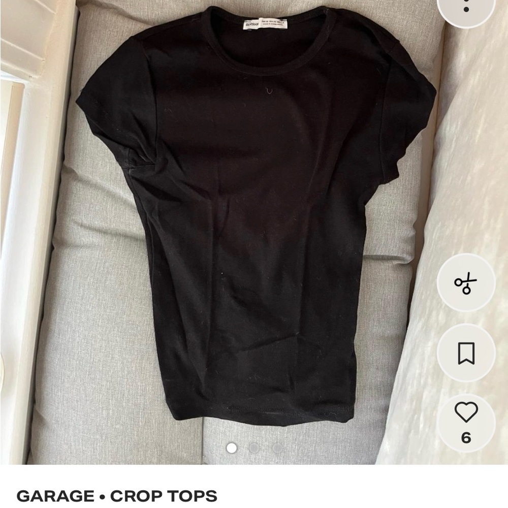 Bershka Black Women's Crop Top
